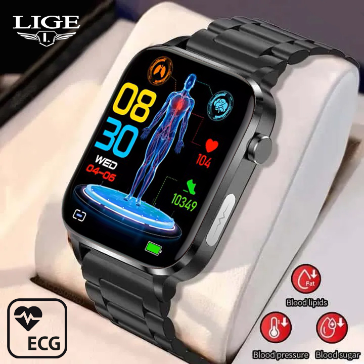 Blood Sugar Monitoring ECG/PPG Medical Grade Smartwatch 2025
