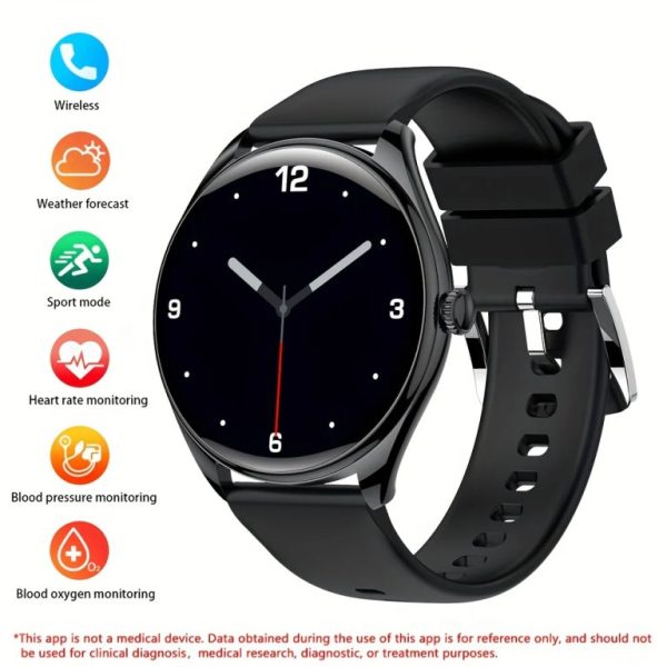 Ultra Thin AOD Super AMOLED Display Blood Sugar Luxurious Smartwatch MT55 Super Slim - Image 3