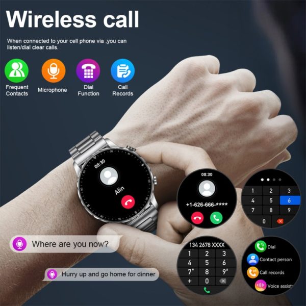 New Design LIGE Multifunctional AI Voice Assistant Bluetooth Calling Waterproof Smartwatch - Image 6
