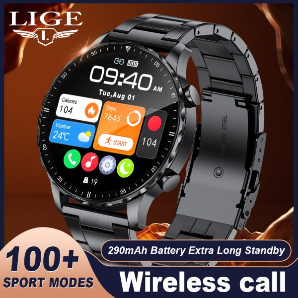 New Design LIGE Multifunctional AI Voice Assistant Bluetooth Calling Waterproof Smartwatch - Image 5