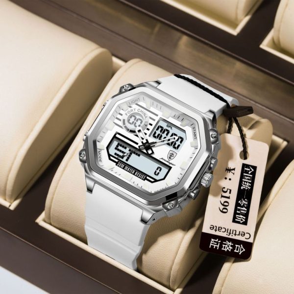 Poedagar double display electronic watch casio style - Image 2