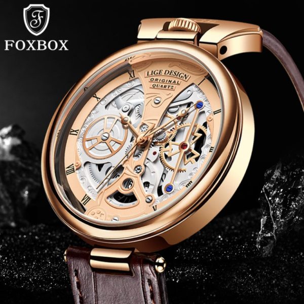 Liege new hollow design men's waterproof watch - Image 2