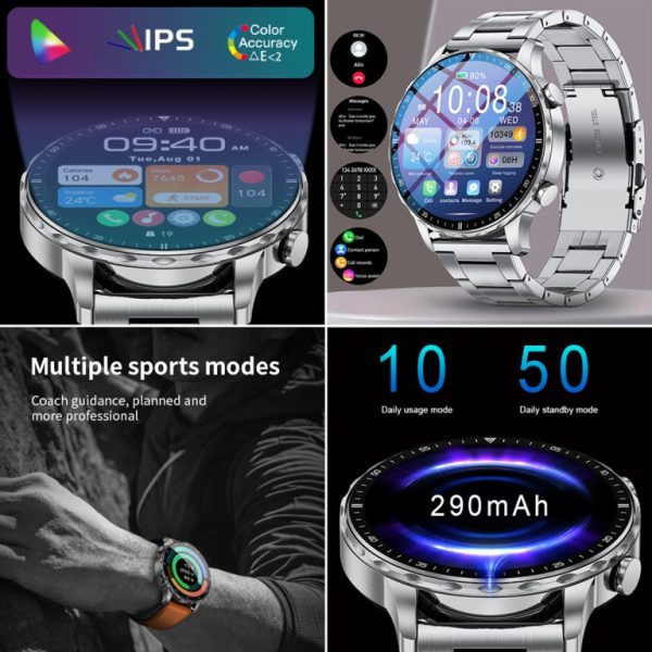 New Design LIGE Multifunctional AI Voice Assistant Bluetooth Calling Waterproof Smartwatch - Image 7