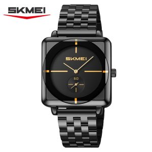SKMEI Business Luxury Quartz Men Watches Dimensional Texture Dial 