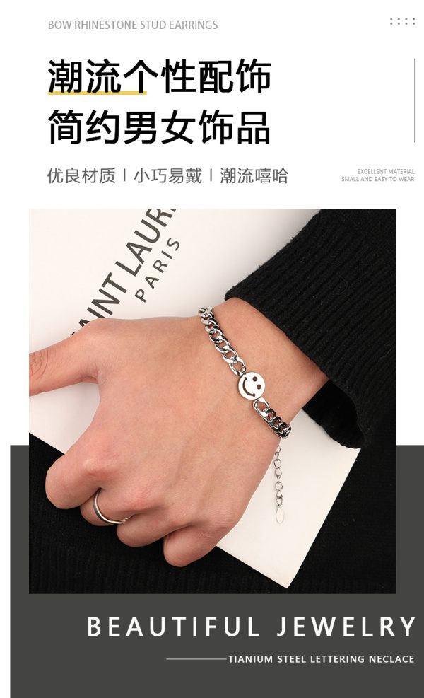 Smiley Stainless Steel Bracelet - Image 3