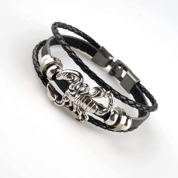 Scorpion King Vintage Leather Alloy Bracelet - Image 4