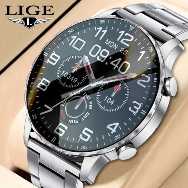 New Design LIGE Multifunctional AI Voice Assistant Bluetooth Calling Waterproof Smartwatch - Image 2
