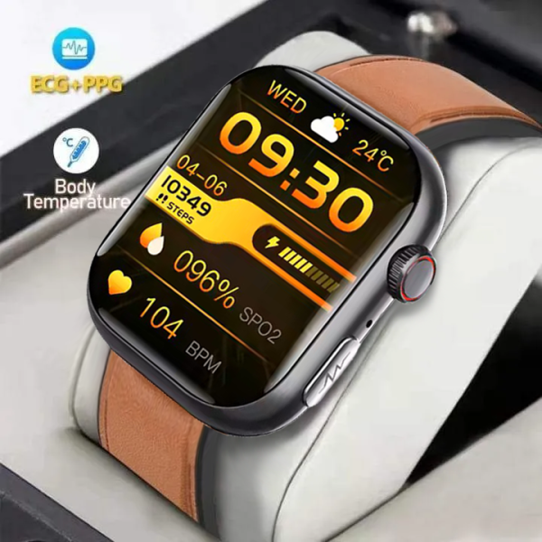 ECG & Blood Sugar Monitoring AI Medical Grade Smartwatch F100 - Image 2